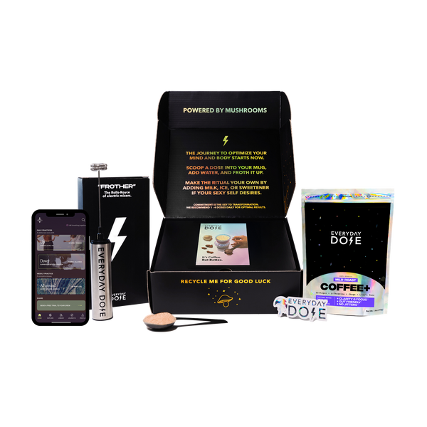 30 porciones de café de hongos + kit de inicio GRATIS