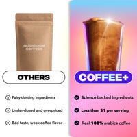 30 Servings Coffee+ Medium Roast with science-backed ingredients and real 100% arabica coffee for rich flavor