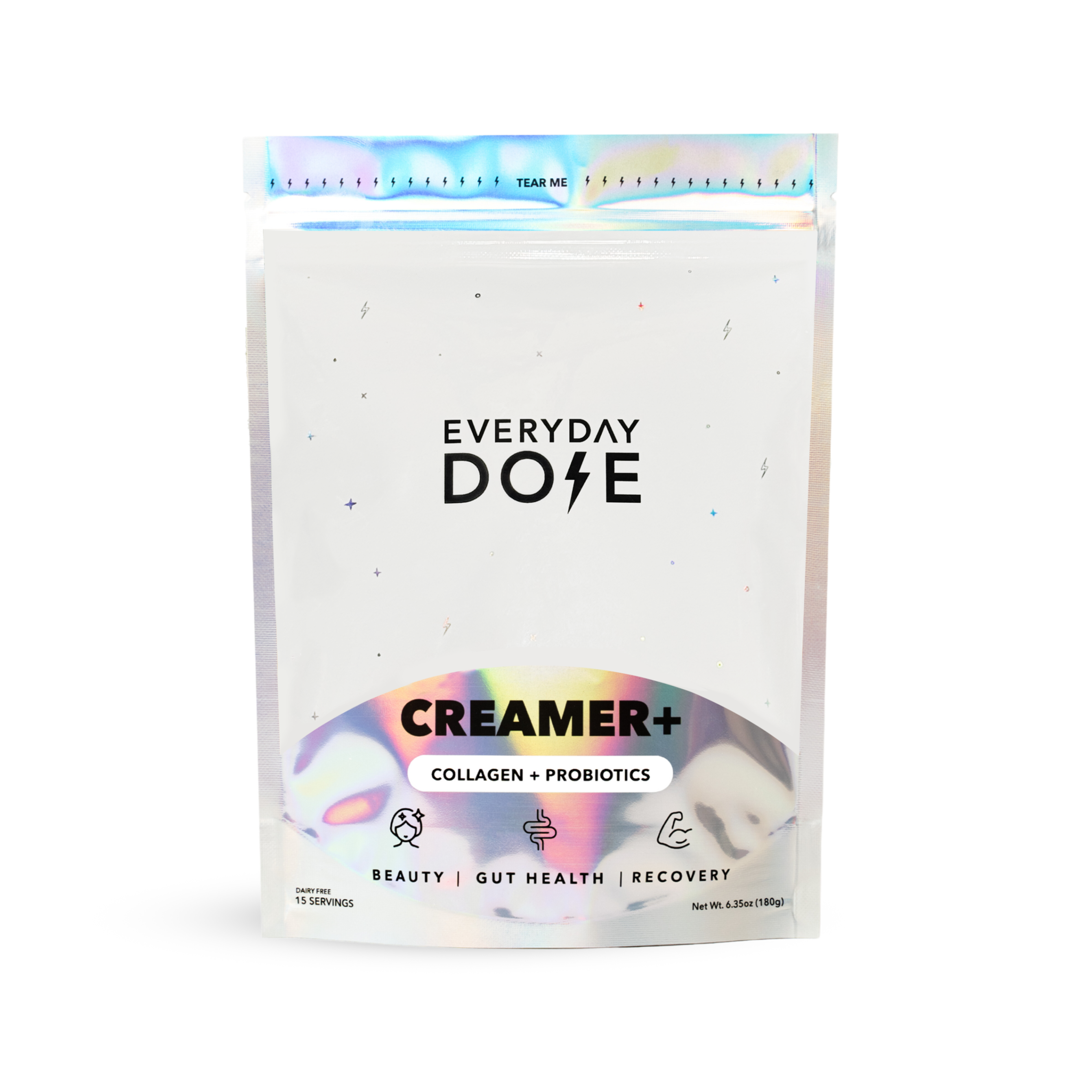 Collagen Probiotic Creamer + (15 Servings) pouch with collagen, probiotics, coconut fats for gut health and metabolism boost